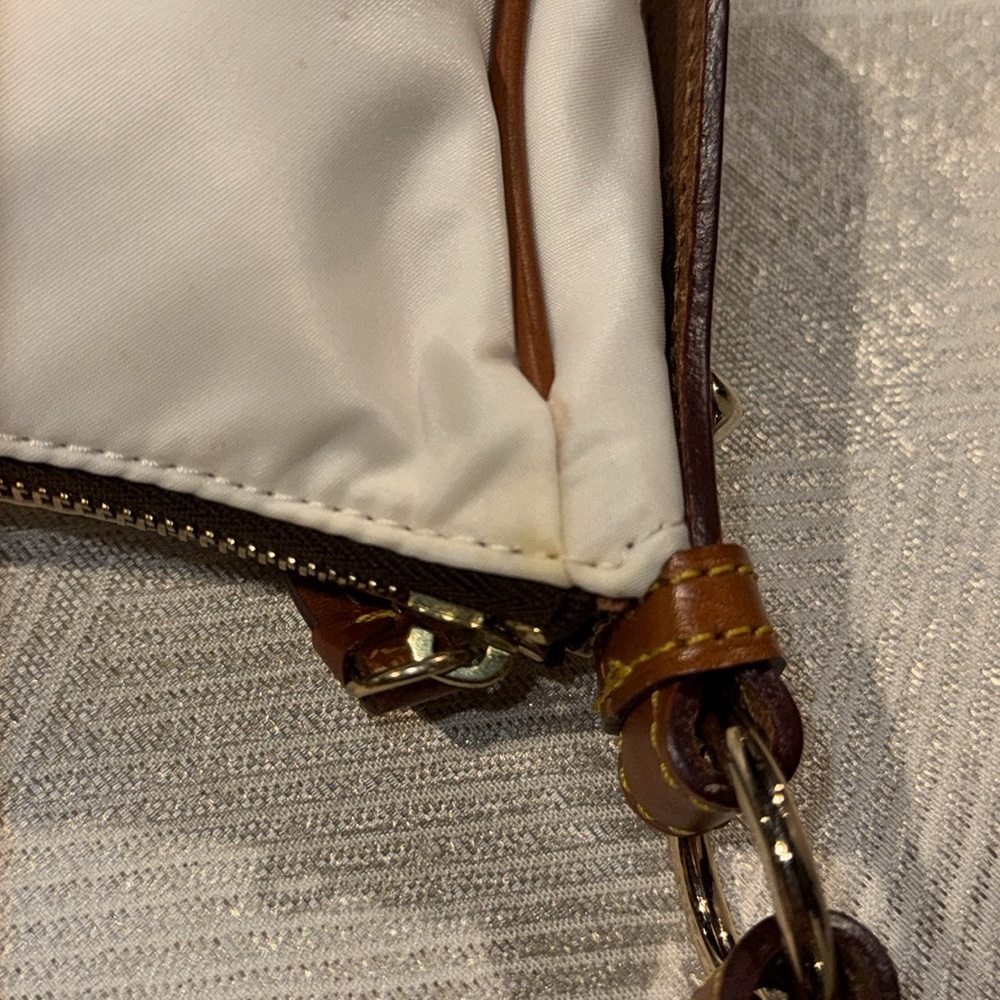 Dooney & Bourke White Nylon East West Collins Hobo Bag - Picture 11 of 15